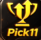 Pick11 fantasy sports app interface with cricket and football team